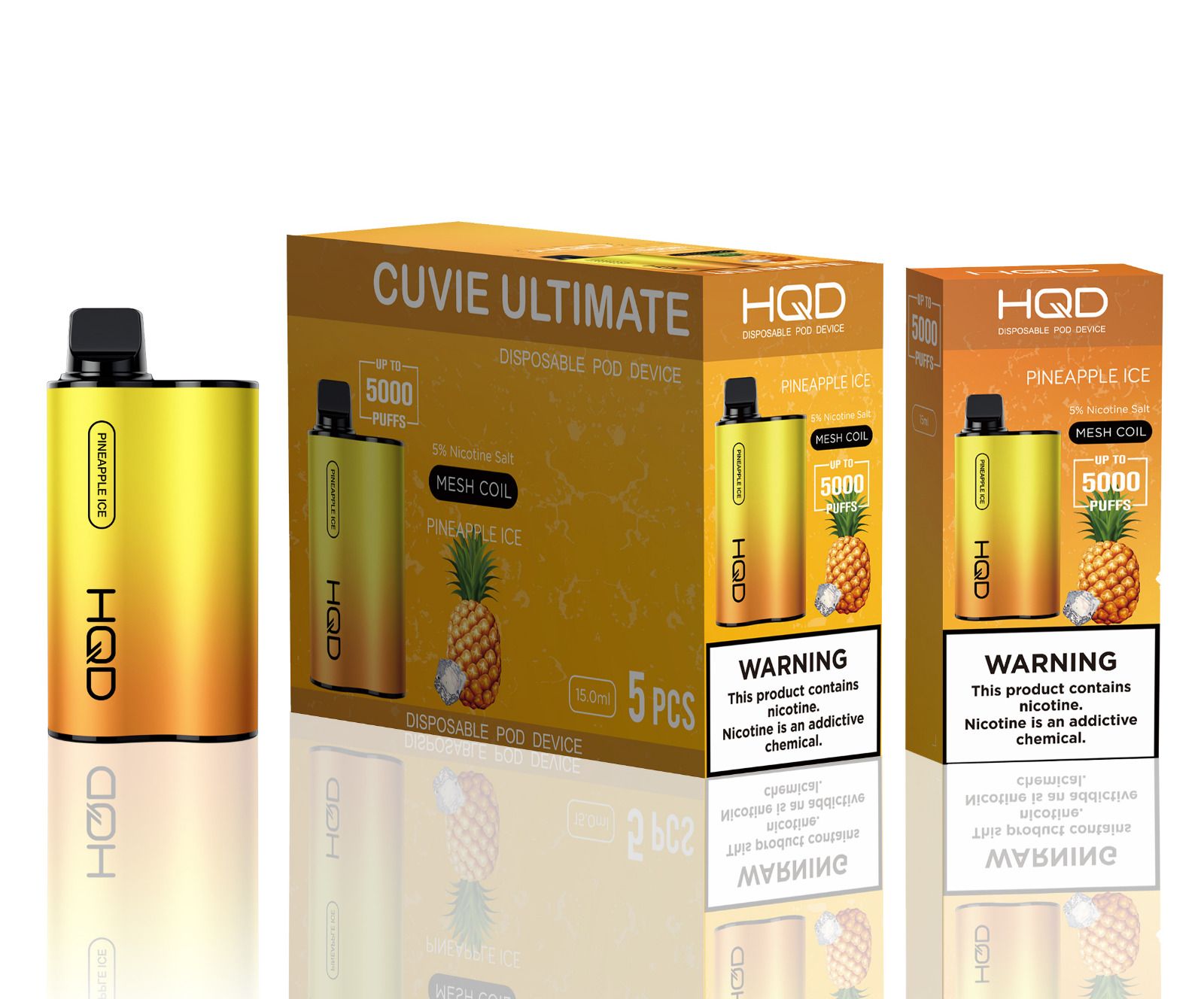 HQD Cuvie Unlimited PINAPPLE ICE 5000 puff HQD Cuvie Unlimited PINAPPLE ICE 5000 puff